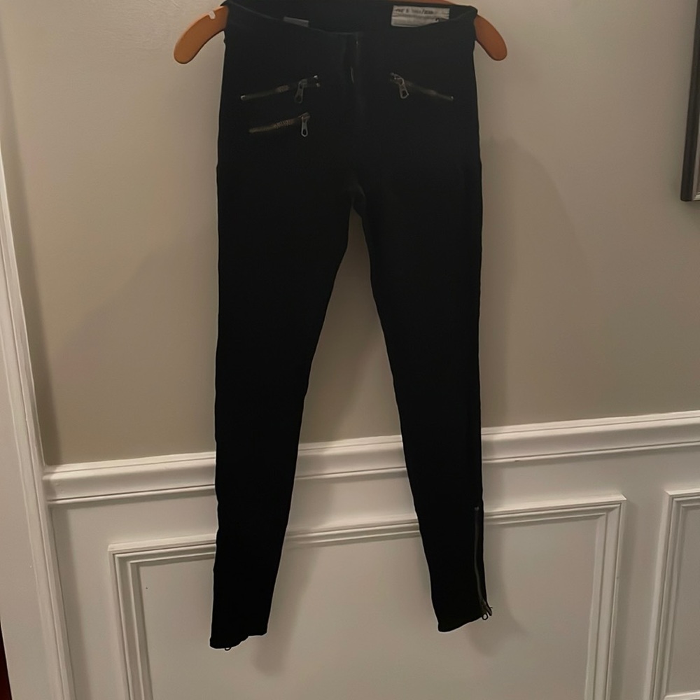 Rag and Bone skinny zipper ankle jeans